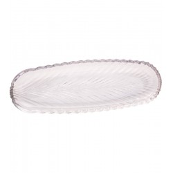 Folha 39x14x3cm Decorativa De Cristal Ecológico